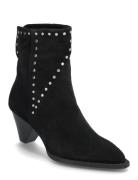 Kaia Studded Suede Boots Black Dante6