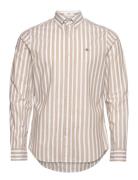 Slim Wide Poplin Stripe Shirt Beige GANT