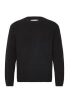 Relaxed Plain Boucle C-Neck Black GANT