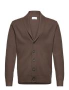 Ecovero Shawl Collar Cardigan Brown Lindbergh