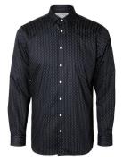 Slhslim-Performance Aop Shirt Ls Navy Selected Homme