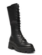 Onldoja-9 Pu Lace Up High Boot Black ONLY