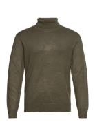 Mélange Roll Neck Knit Green Lindbergh