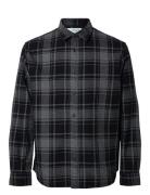 Slhreg-Owen Flannel Mix Shirt Ls Black Selected Homme