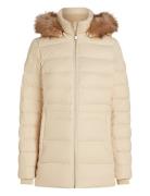 Tyra Down Jacket With Fur Cream Tommy Hilfiger