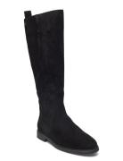 Flag Suede Long Boot Zip Black Tommy Hilfiger