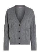 Soft Wool Cable Cardigan Grey Tommy Hilfiger