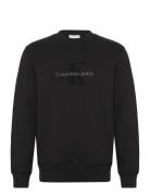 Chenille Monologo Crew Neck Black Calvin Klein Jeans