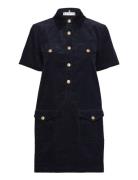 Corduroy Gold Button Dress Navy Tommy Hilfiger