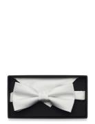 Polyester Bow Tie White Lindbergh Black