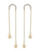 Fanny Double Chain Ear G/Clear Gold SNÖ Of Sweden