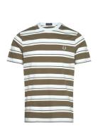 Stripe T-Shirt Green Fred Perry