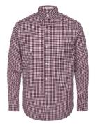 Reg Poplin Gingham Shirt Red GANT