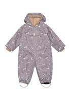 Wistang Printed Fleece Lined Snowsuit. Grs Purple MINI A TURE