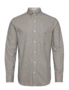 Reg Houndstooth Wool Flannel Shirt Beige GANT