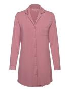 Shirtdress Ls Jersey Essential Pink Hunkemöller