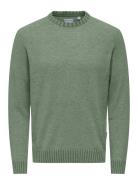 Onseddy Reg 7 Wool Crew Knit Green ONLY & SONS