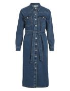 Vially L/S Midi Denim Dress Mbd Blue Vila