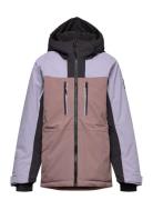 Girls Jr. Ski Jacket -Contrast Patterned Color Kids