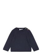 Ribbed Knit Sweater Navy Mango