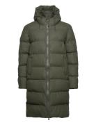 Alta Long Puffer Jacket W3T4 Khaki Rains