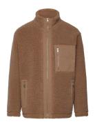 Wool Blend Block Fleece Brown GANT