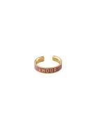 Word Candy Ring Pink Design Letters