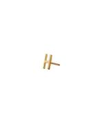 Earring Studs Archetypes, Gold, A-Z Gold Design Letters