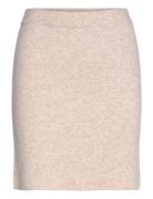 Fine Knit Rib Wrap Midi Dress Beige Davida Cashmere