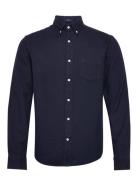 D1. Reg Ut Herringb Shirt Navy GANT