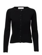 Rwlaica Ls O-Neck Raglan Cardigan Black Rosemunde