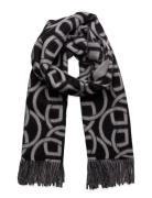 G Pattern Wool Scarf Black GANT