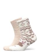 2P Daisy Reindeer Cosy Sock Beige Hunkemöller