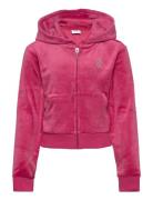 Jc Diamante Zip Thru Hood Pink Juicy Couture