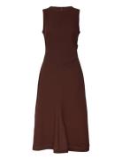 Midi-Dress With Decorative Stitching Brown Mango