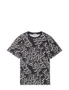 Over Printed T-Shirt Black Tom Tailor