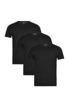 Stretch Vn Tee Ss 3Pack Black Tommy Hilfiger