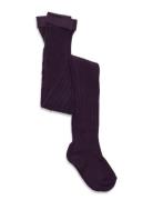 Cotton Rib Tights Purple Mp Denmark