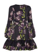 Jasmine Ruffled Mini Dress Black Malina