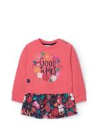 Fleece Combined Dress For Baby -Bci Patterned Boboli