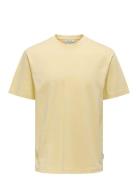 Onsfred Rlx Ss Tee Yellow ONLY & SONS