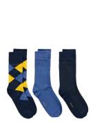 Argyle Socks 3-Pack Gift Box Blue GANT