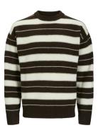 Jorollie Stripe Knit Crew Neck Ln Patterned Jack & J S