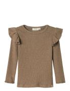 Nmfsophia Sni Ls Slim Top Lil Brown Lil'Atelier