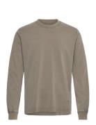 Cotton Jersey Dye Frode Tee Ls Beige Mads Nørgaard