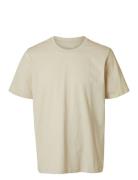 Slhaspen Ss O-Neck Tee Noos Cream Selected Homme