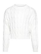 Braided Knitted Sweater White Mango