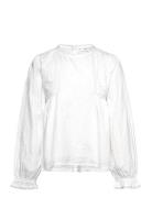Embroidered Details Blouse White Mango