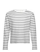 100% Cotton Striped T-Shirt White Mango