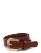 Croco Leather-Effect Belt Brown Mango